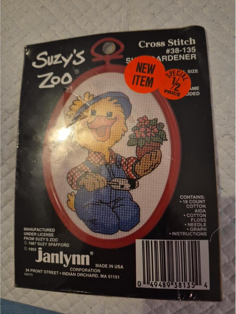 Janlynn Suzy’s Zoo Embroidery Kit 38-135 suzy Gardener Duck  Frame